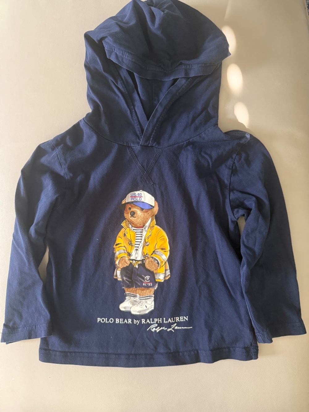 Polo by Ralph Lauren Navy Hooded Polo Bear Graphic Tee